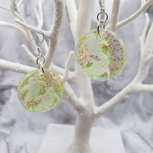 Ghost glitter earrings