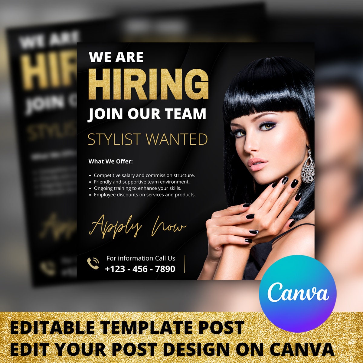 Image 1 for Now Hiring Flyer Template