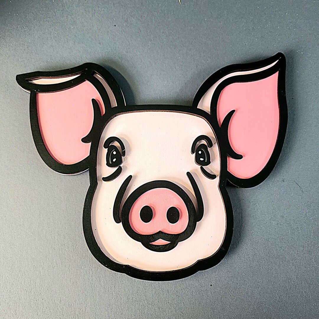 Pig Wall Decor Etsy