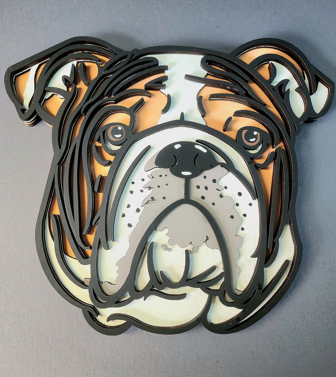 English Bulldog Wall Decor Etsy