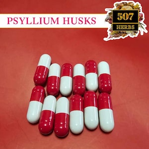 200 Capsules Psyllium Husks Seeds Powder