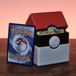 Porta-cartões Pokémon - PSA Card Storage Chest Magnetic | Caixa de cartas inspirada em Pokeball para capa de cartas colecionáveis - Tamanhos personalizados - Pokemon Gift TCG