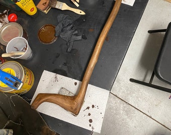 Wood walking cane