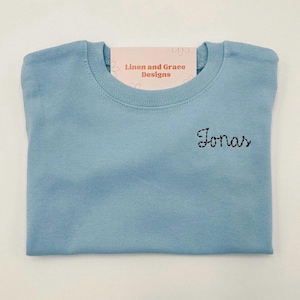 Embroidered Personalized Custom Name Shirt | Kids Name T-shirt | Personalized Name Tee | Toddler Shirt with Name Embroidery for Girl and Boy