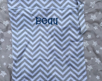 Custom Embroidered Wet Bag | Waterproof Swim & Wet Bag | Clothes Swimming lessons, Dirty Clothes, Gym, Beach Bag | 30 for 2