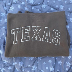 Embroidered TEXAS Sweatshirt | UT Crewneck | University of Texas Longhords Pride | UT Sweatshirt