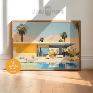 Vintage Mid Century Modern Palm Springs Architecture Print | Gift for Architect | Modernism Art | Palm Springs Gift | Desert Home Art