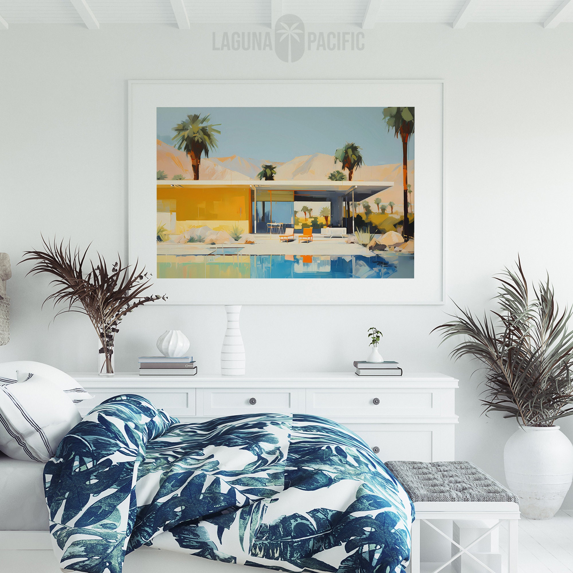 Vintage Mid Century Modern Palm Springs Architecture Print | Gift for ...