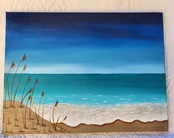 Zeehaver op het strand acrylcanvas
