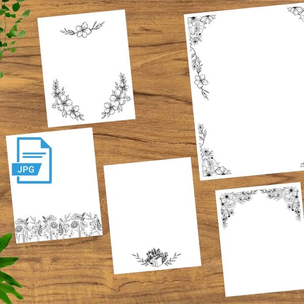 Printable Floral Stationary Bundle