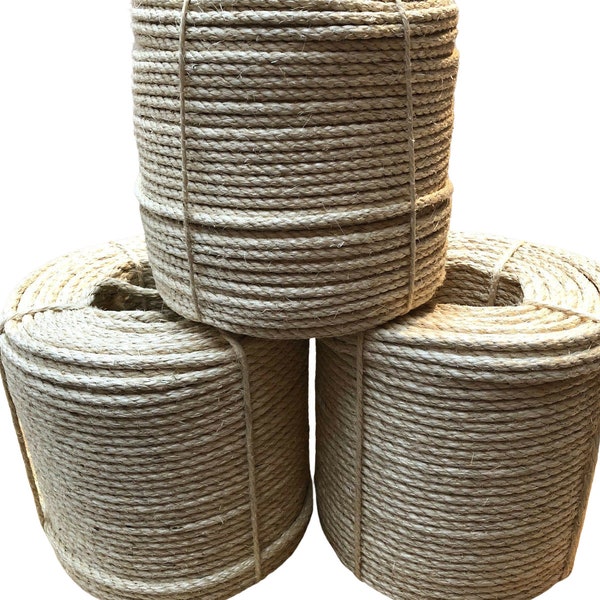 Sisal Rope Natural Various Sizes Lengths From 6mm To 20mm Cat Scratcher Decking