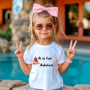 Back to School Boys Name Shirt - Personalized Kids Tee - First Day of School, Back to school shirt