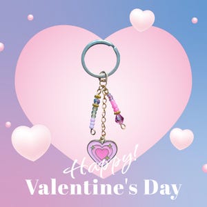 Liebes-Schlüsselanhänger - Sternenherz | Liebesherz-Charms – Romantisches und personalisiertes Geschenk – Valentinstag