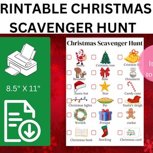 Christmas scavenger hunt, Party Game