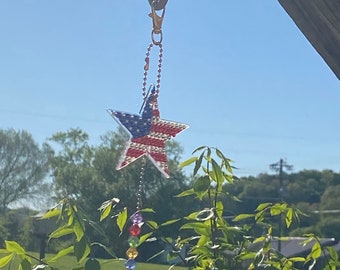 Small red white and blue Windchime