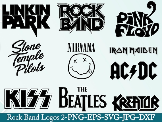 Band Logo SVG Bundle: Vintage Music Graphics (digital Download