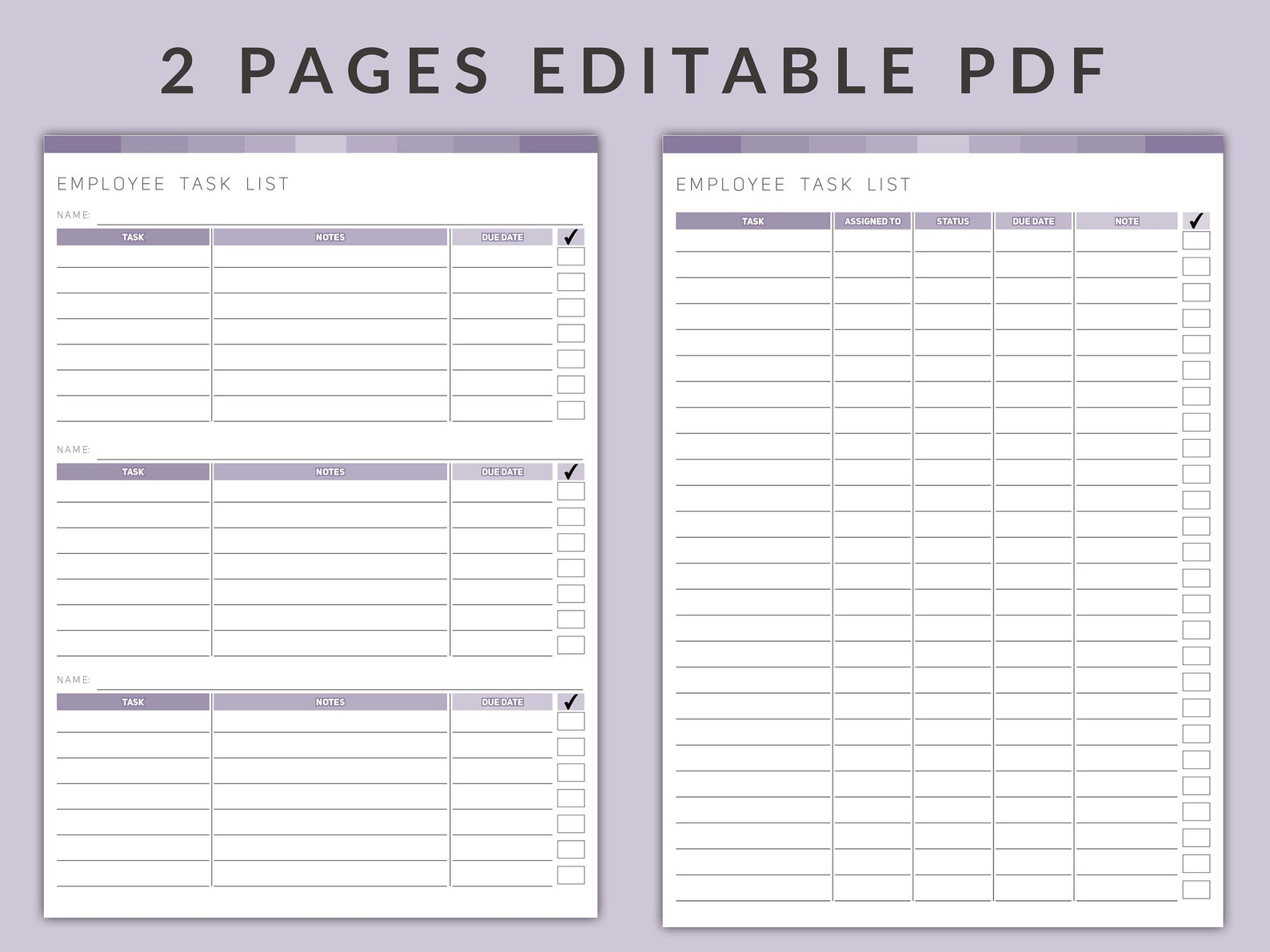 Employee Task List: Printable Team Task Organizer (editable PDF) - Etsy