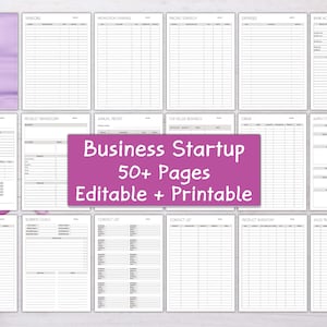 Business Startup Planner: 50+ Pages, Editable & Printable (PDF)