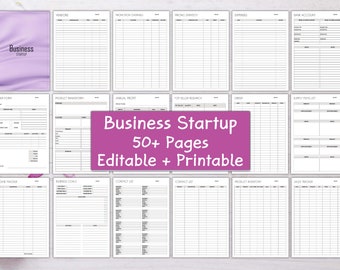Business Startup Planner: 50+ Pages, Editable & Printable (PDF)