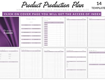 Product Planner Printable: Production Plan Template (A4 Editable PDF)