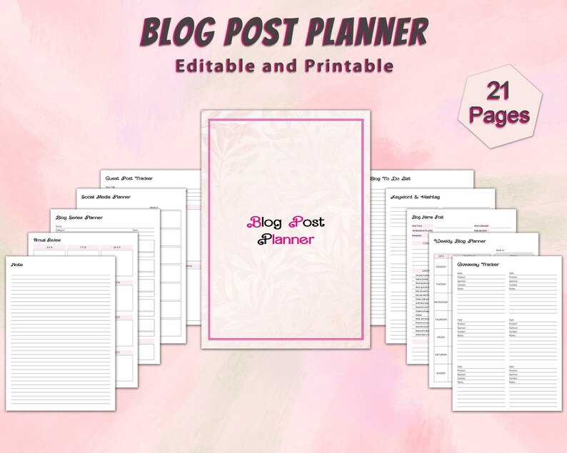 Weekly Blog Post Planner Examples Blog Post Planner: Content Schedule Template (digital Download) - Etsy