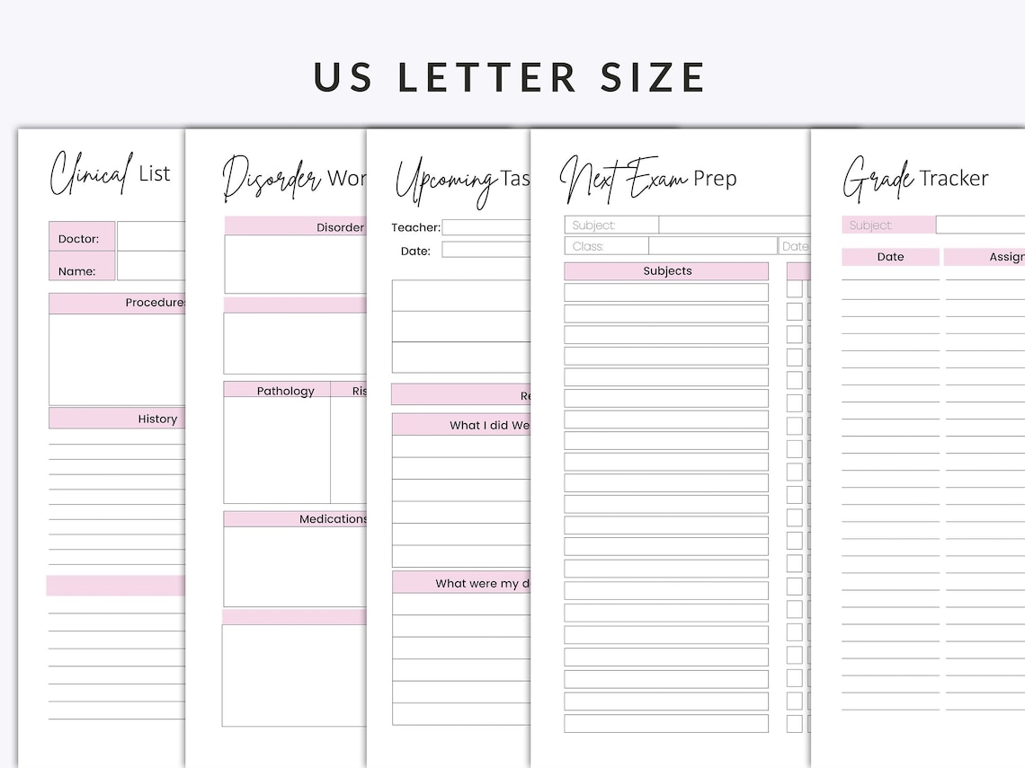 PRINTABLE Nursing Student Planner, Student Nurse, Medical Student ...