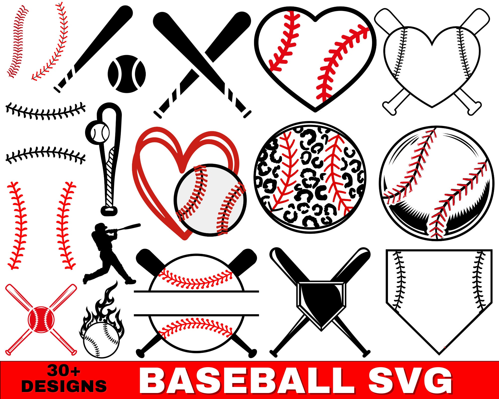 Baseball SVG Bundle, Baseball SVG for Cricut Cutter, Baseball Png