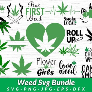 Weed Svg bundle marijuana Svg cannabis Svg pot leaf Svg weed clipart weed plant Svg cannabis leaf SVG marijuana leaf SVG ganja SVG
