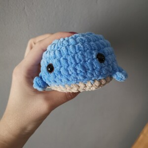 Plush crochet whale