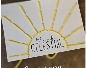 Think Celestial craft and display, quick and easy activity, LDS, activity days, girls camp, relief society