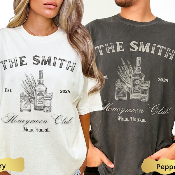 Custom Honeymoon Club  Shirt Mr and Mrs Vacation T-shirt Honeymooner Tee Matching Shirt for Couple Groom Wife shirt Honeymoon Gift Newlywed