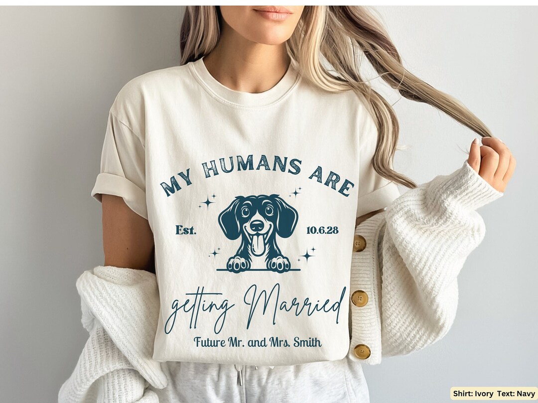 Custom Dog Engagement Shirt, Personalized Future Mr Mrs Gift, Matching