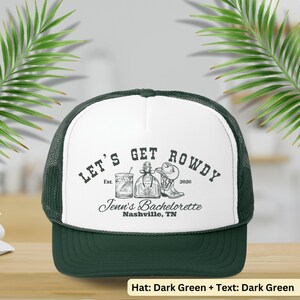 Personalized Western Bachelorette Trucker Hat, Nashville Bach Party Cap afbeelding 6