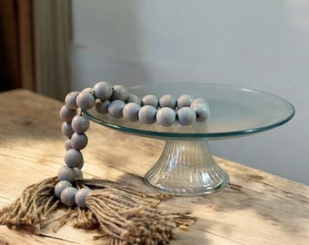 Vintage Tablescape Decor Collection Vintage Glass Pedestal Cake Plate, Display Stand Classic Rustic Style Special Event Timeless Table Decor