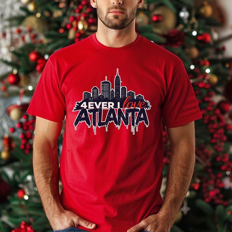 Atlanta Skyline Unisex Tee, City Pride Shirt, Graffiti Style 4ever I Love Atlanta Top, Georgia Gift, Team Spirit Apparel image 3