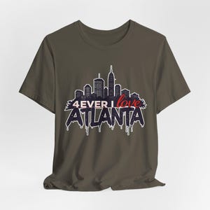 Atlanta Skyline Unisex Tee, City Pride Shirt, Graffiti Style 4ever I Love Atlanta Top, Georgia Gift, Team Spirit Apparel image 5