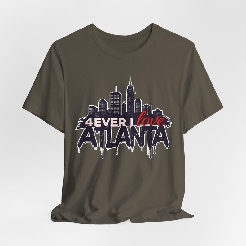 Atlanta Skyline Unisex Tee, City Pride Shirt, Graffiti Style 4ever I Love Atlanta Top, Georgia Gift, Team Spirit Apparel image 5