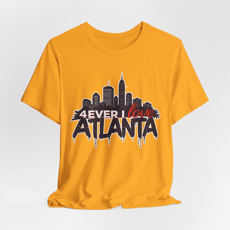 Atlanta Skyline Unisex Tee, City Pride Shirt, Graffiti Style 4ever I Love Atlanta Top, Georgia Gift, Team Spirit Apparel image 6