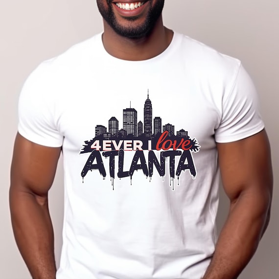 Atlanta Skyline Unisex Tee, City Pride Shirt, Graffiti Style 4ever I Love Atlanta Top, Georgia Gift, Team Spirit Apparel