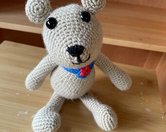 Gehäkelter Teddy, Kuscheltier, Gastgeschenk, Mitbringsel, Geburtstagsgeschenk, Unikat, Bär, Amigurumi, Spielzeug, Selbstgemacht, Geschenk.