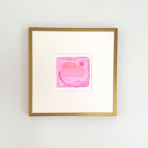 Eine Pastell Aquarell Malerei - original Aquarell 20x20 mit Passepartout, 20x20 mit Rahmen