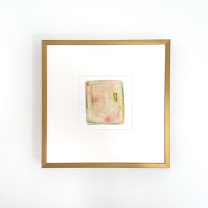 Eine Pastell Aquarell Malerei - original Aquarell 20x20 mit Passepartout, 20x20 mit Rahmen