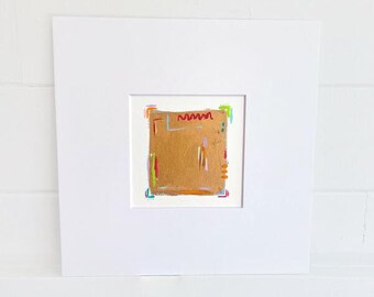 Abstract Acrylic Painting -  matted 8x8