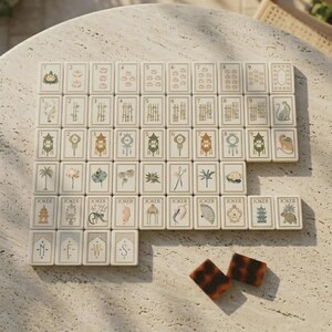Tortoise Shell Mahjong Tile Set | Mahjong Tiles | Custom Aesthetic Mahjong Collection