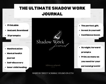 Páginas do Shadow Work Journal, pasta de trabalho, Enlightenment Journal, Prompts, Inner Child, Digital Grimoire Pages, Shadow Work Guide, PDF, Gratitude