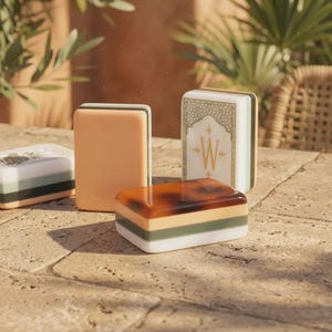 Tortoise Shell Mahjong Tile Set | Mahjong Tiles | Custom Aesthetic Mahjong Collection