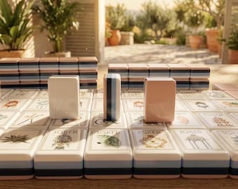 Celestial Archway Mahjongplattor | Anpassad estetisk Mahjongkollektion | Mahjongtillbehör i akryl