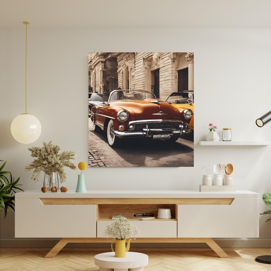 Classic Car Wall Poster Digital Original Home Decor Etsy