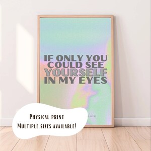 Fred Again Print Dermot See yourself in my eyes  - Physical Poster Fred Again Poster - Disco house music gift - Fred again tour merch