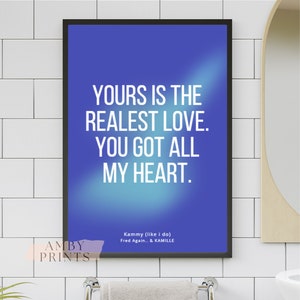 Fred Again Poster Kammy like I do Print - Digital Poster Instant Download - FRED AGAIN Tour Merch fan art